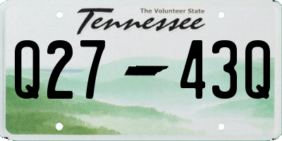 TN license plate Q2743Q
