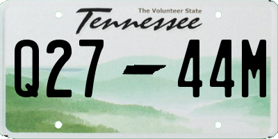 TN license plate Q2744M