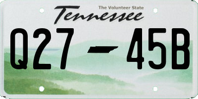 TN license plate Q2745B