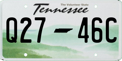 TN license plate Q2746C
