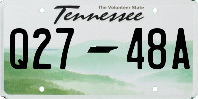 TN license plate Q2748A