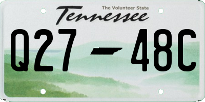 TN license plate Q2748C