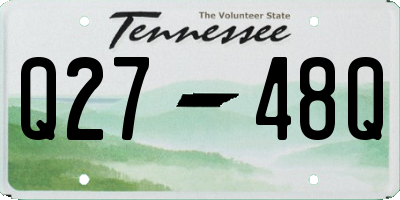 TN license plate Q2748Q