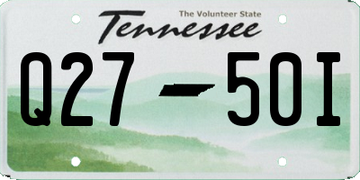 TN license plate Q2750I