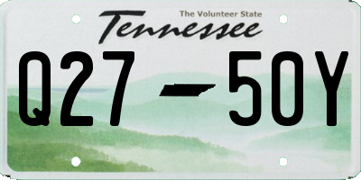 TN license plate Q2750Y