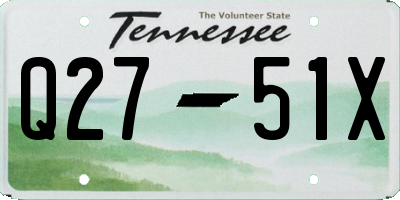 TN license plate Q2751X