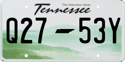 TN license plate Q2753Y