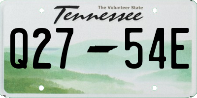 TN license plate Q2754E