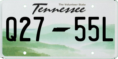 TN license plate Q2755L