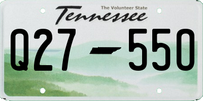 TN license plate Q2755O
