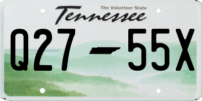 TN license plate Q2755X