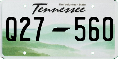 TN license plate Q2756O