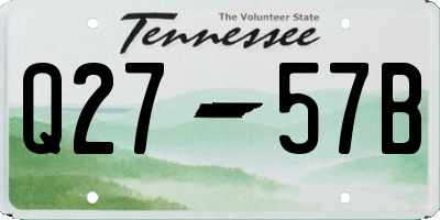 TN license plate Q2757B