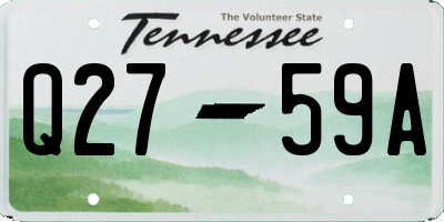 TN license plate Q2759A