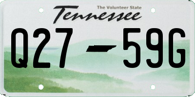 TN license plate Q2759G