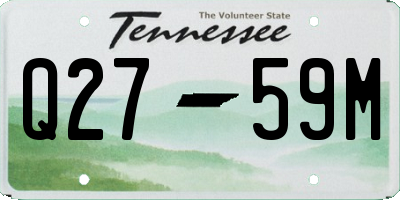 TN license plate Q2759M