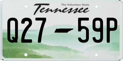 TN license plate Q2759P