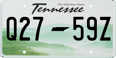 TN license plate Q2759Z