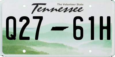TN license plate Q2761H