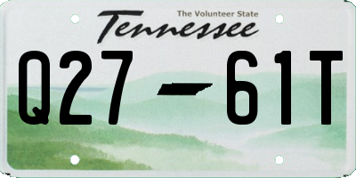 TN license plate Q2761T