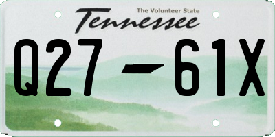 TN license plate Q2761X