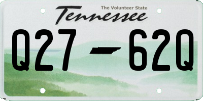 TN license plate Q2762Q
