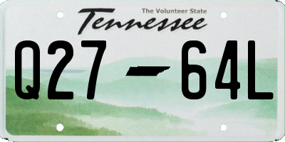 TN license plate Q2764L