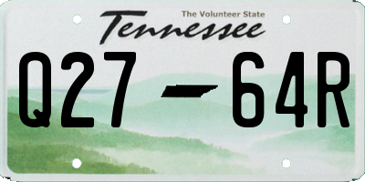 TN license plate Q2764R
