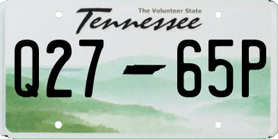 TN license plate Q2765P