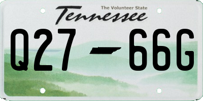 TN license plate Q2766G