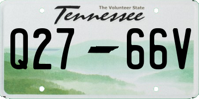 TN license plate Q2766V