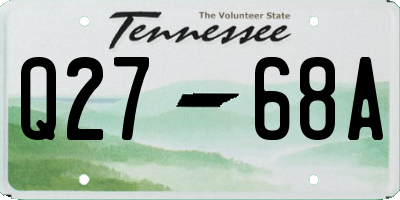 TN license plate Q2768A