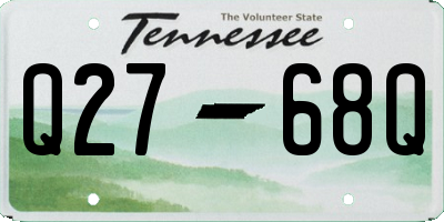 TN license plate Q2768Q