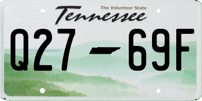 TN license plate Q2769F