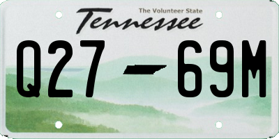 TN license plate Q2769M