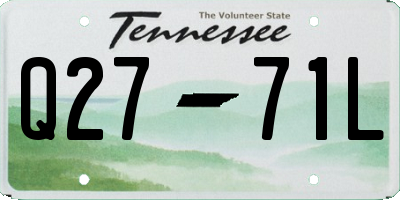 TN license plate Q2771L
