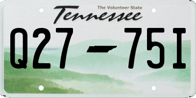 TN license plate Q2775I