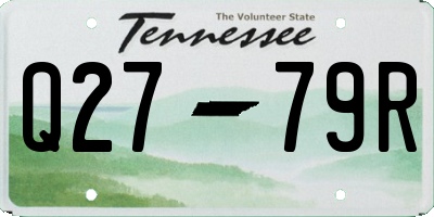 TN license plate Q2779R