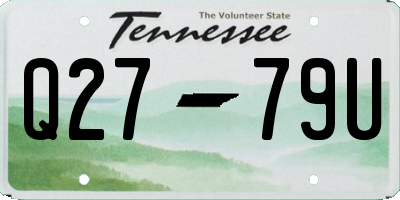 TN license plate Q2779U