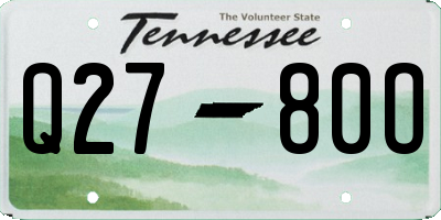TN license plate Q2780O