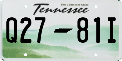 TN license plate Q2781I
