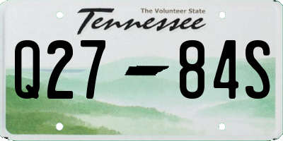 TN license plate Q2784S