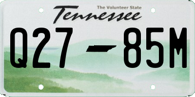TN license plate Q2785M