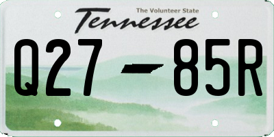 TN license plate Q2785R