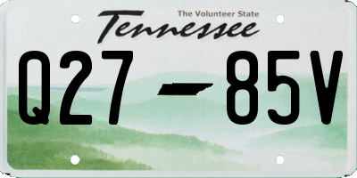 TN license plate Q2785V