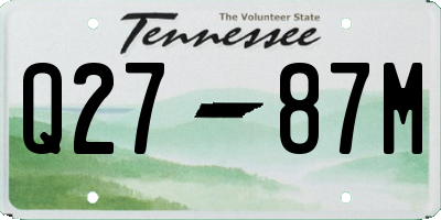 TN license plate Q2787M