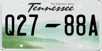TN license plate Q2788A