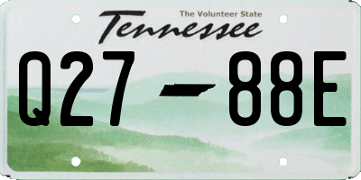 TN license plate Q2788E