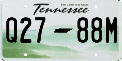 TN license plate Q2788M