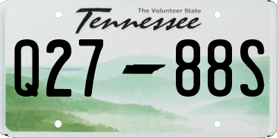 TN license plate Q2788S